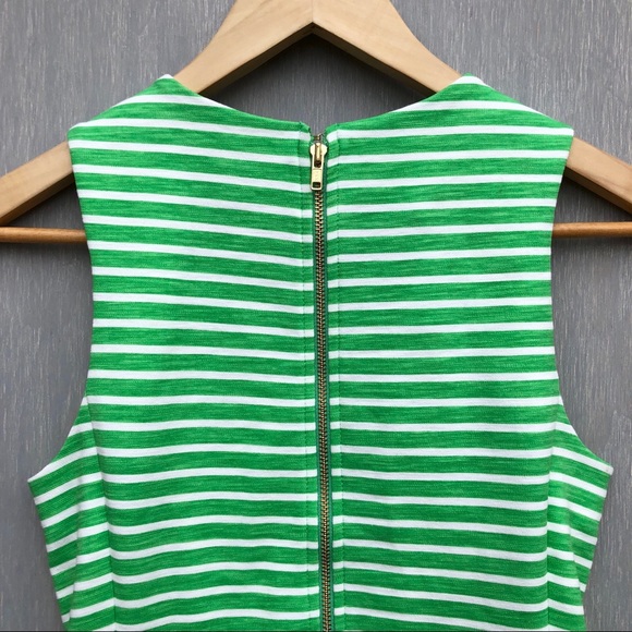 J. Crew factory striped daybreak dress green XXS M - Picture 7 of 8